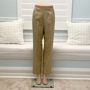 Ann Taylor Size 6 100% Silk Gold Tan Pants